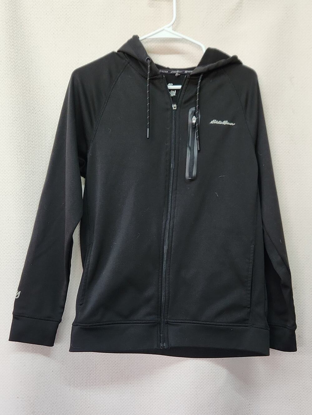 Eddie Bauer Black Hooded Full-Zip Jacket